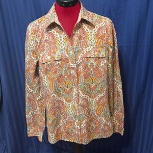 Talbots Multicolor Paisley Blouse